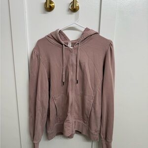 Daily Practice Anthropologie Pink Zip-Up Hoodie